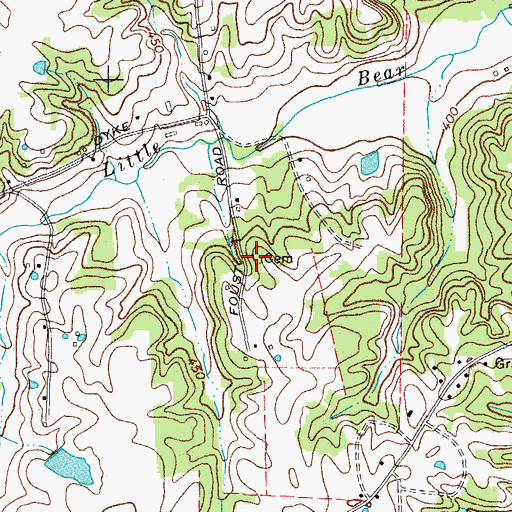 Topographic Map of Dyke - Phelps Cemetery, KY