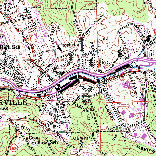 Topographic Map of Placerville, CA