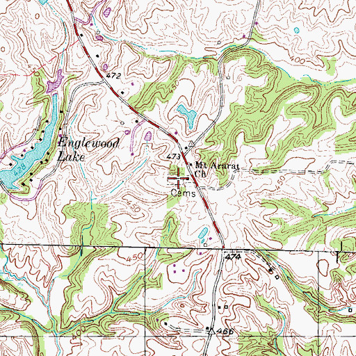 Topographic Map of Mount Ararat Cemetery, TN