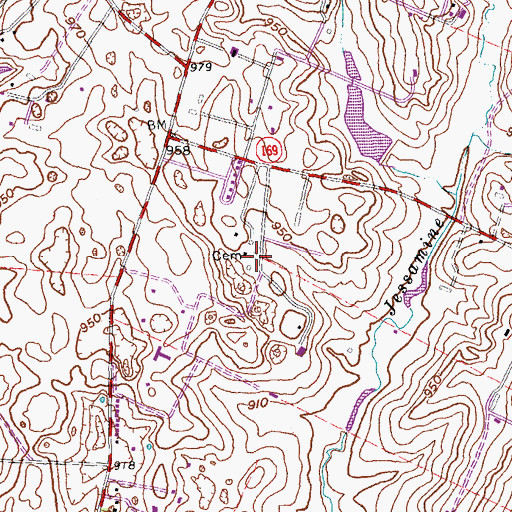 Topographic Map of Knight Cemetery, KY