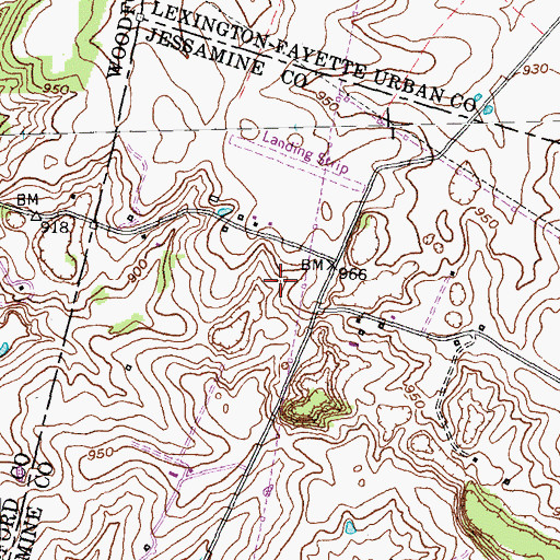 Topographic Map of McGee Cemetery, KY