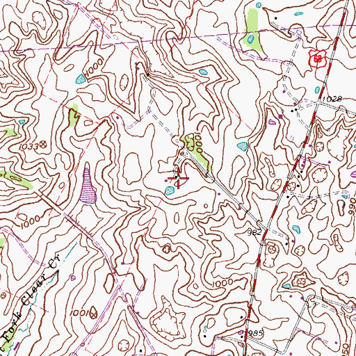 Topographic Map of O'Neal Cemetery, KY