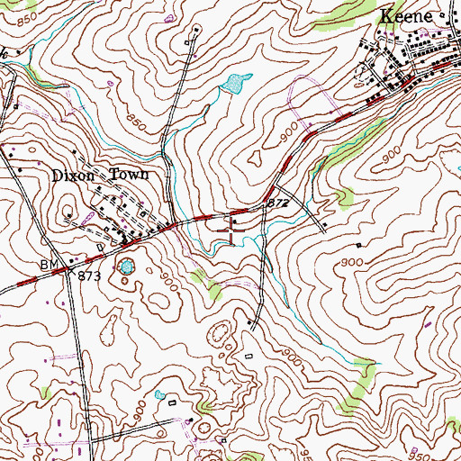 Topographic Map of Frost Cemetery, KY