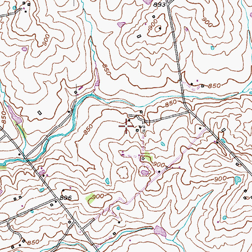 Topographic Map of Price Cemetery, KY