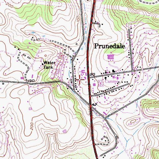 Topographic Map of Prunedale, CA