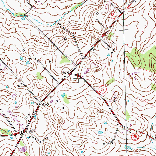 Topographic Map of Russell Cemetery, KY
