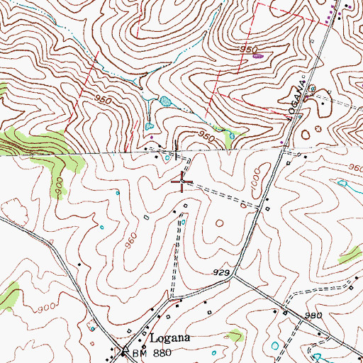 Topographic Map of Cravens Cemetery, KY