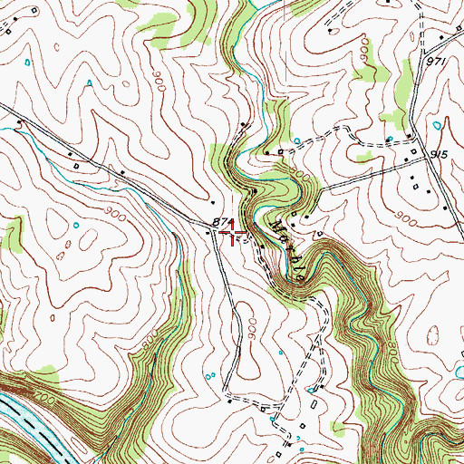 Topographic Map of Brown Cemetery, KY