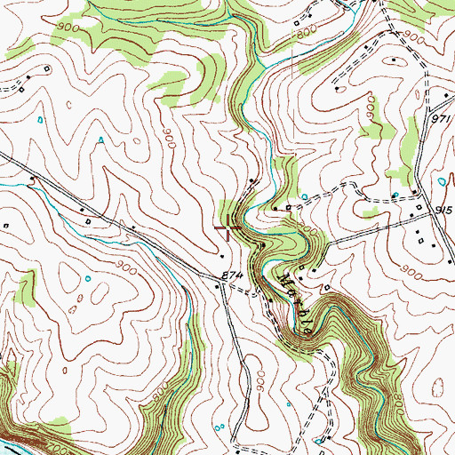 Topographic Map of Brown Cemetery, KY
