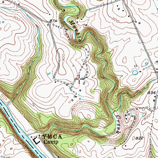 Topographic Map of Williams Cemetery, KY