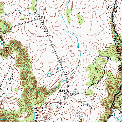 Topographic Map of Newman Cemetery, KY