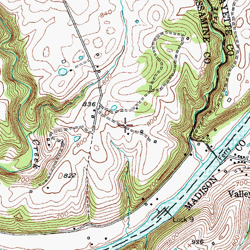 Topographic Map of Joseph Christian Farm Cemetery, KY