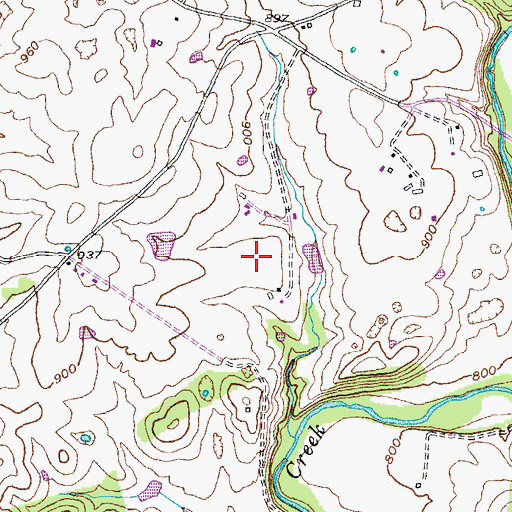 Topographic Map of Dickerson Cemetery, KY