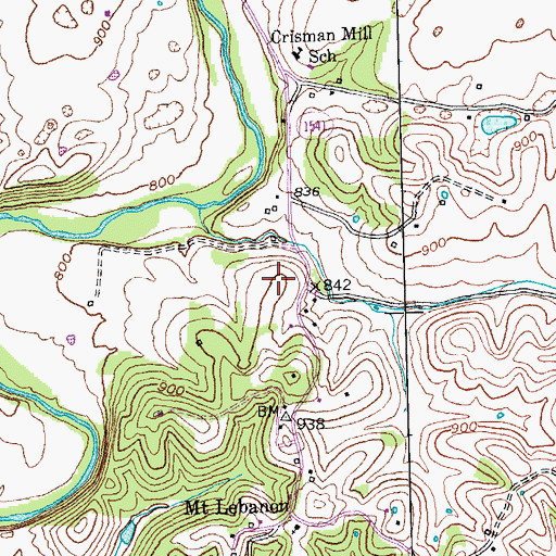 Topographic Map of Hughes Cemetery, KY