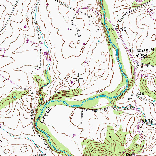 Topographic Map of Hill Cemetery, KY