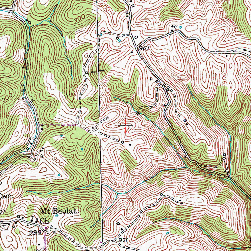 Topographic Map of Fain-Blakeman Cemetery, KY