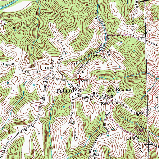 Topographic Map of Fain Cemetery, KY