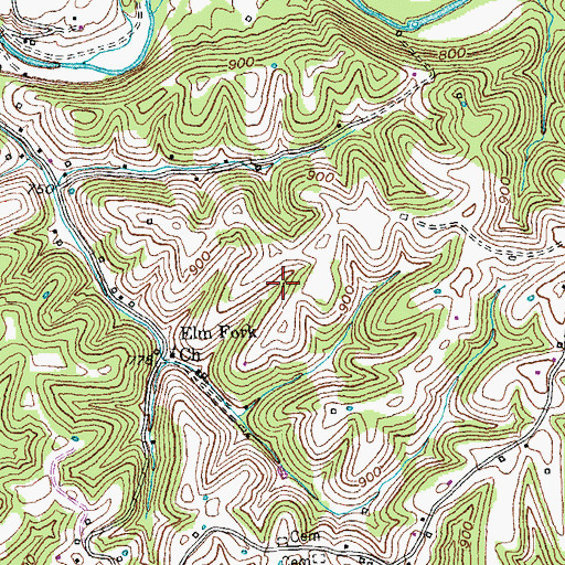 Topographic Map of Peel Cemetery, KY