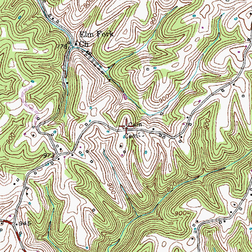 Topographic Map of House Family Cemetery, KY