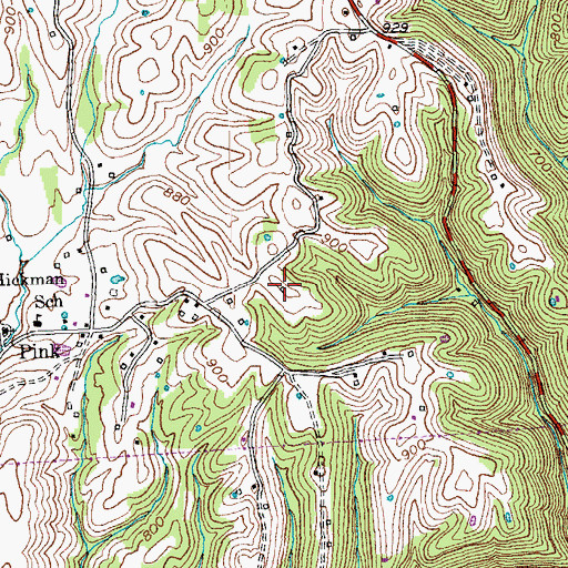 Topographic Map of Brumfield Cemetery, KY