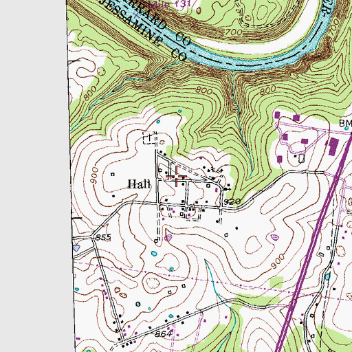 Topographic Map of Burdette Family Cemetery, KY