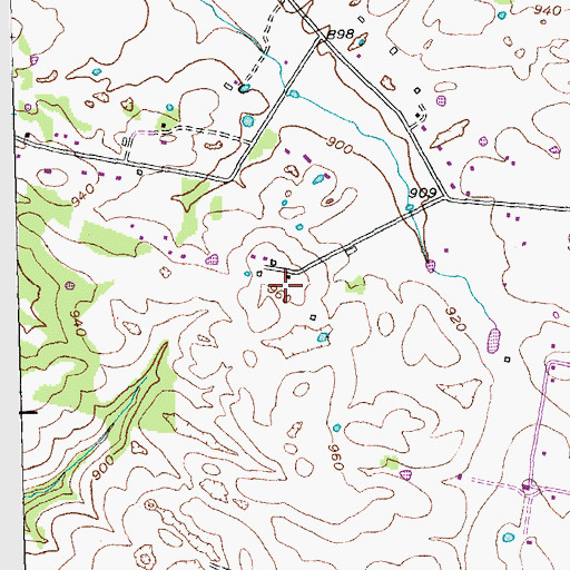 Topographic Map of Land - Willis Cemetery, KY