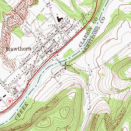 Topographic Map of Emmanuel Evangelical Lutheran Cemetery, PA