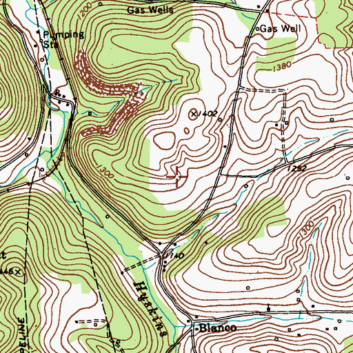 Topographic Map of McIntosh Cemetery, PA