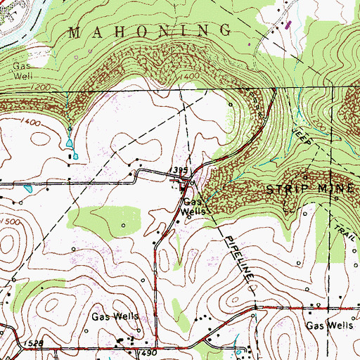 Topographic Map of Mount Zion Cemetery, PA
