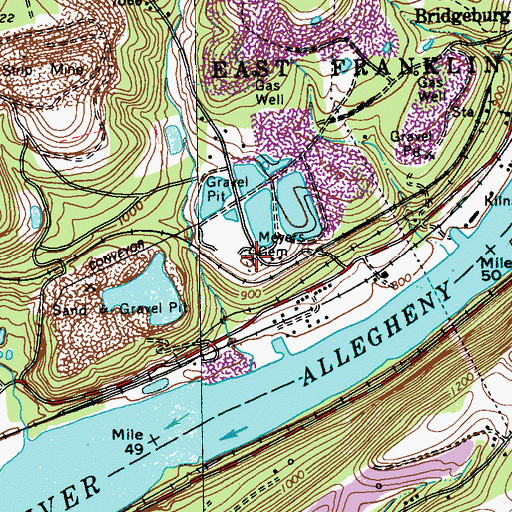 Topographic Map of Myers - Patton Cemetery, PA