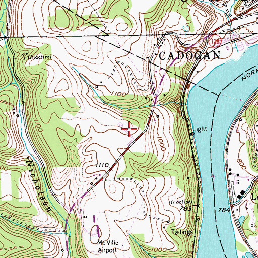 Topographic Map of Saint Francis DePaul Cemetery, PA