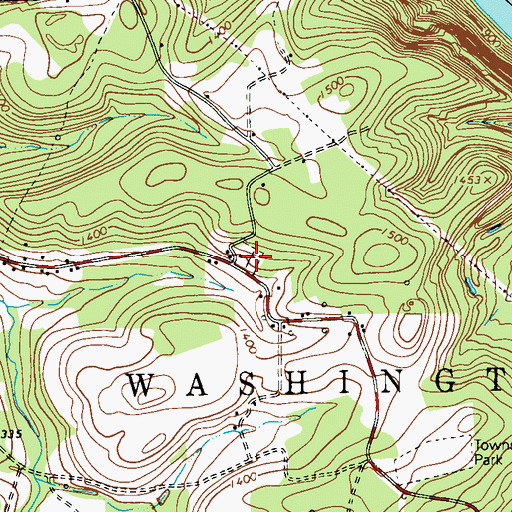 Topographic Map of Sherrett Cemetery, PA