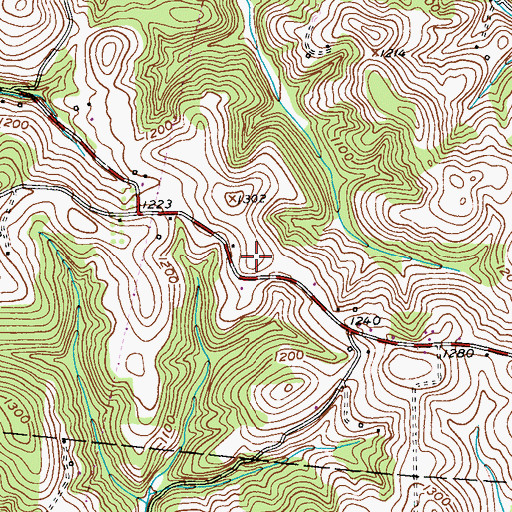 Topographic Map of Smail Family Cemetery, PA
