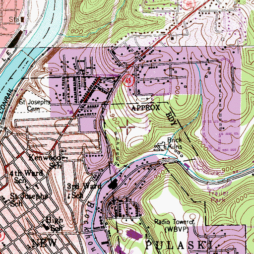 Topographic Map of Grove Cemetery, PA
