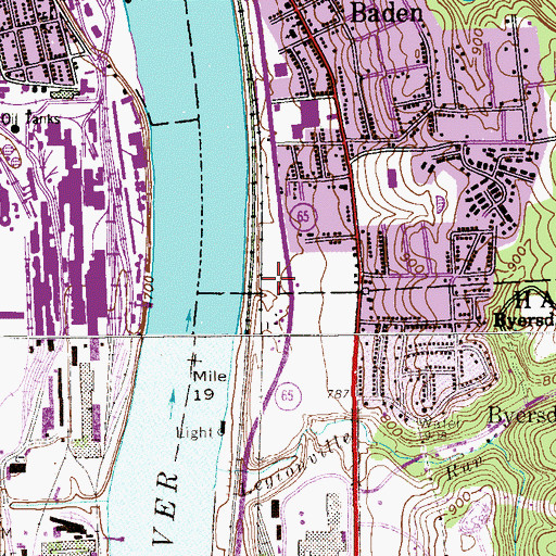 Topographic Map of Hill Cemetery, PA