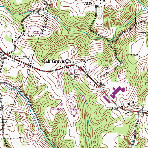 Topographic Map of Old Todds Cemetery, PA
