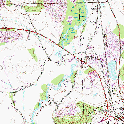 Topographic Map of Reformed Presbyterian Church Cemetery, PA
