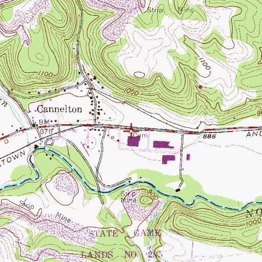 Topographic Map of White Family Cemetery, PA