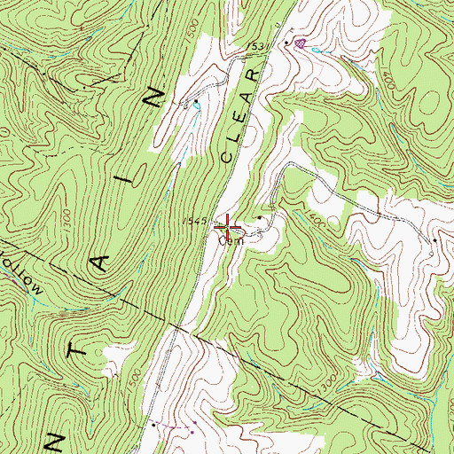 Topographic Map of Barkman Cemetery, PA