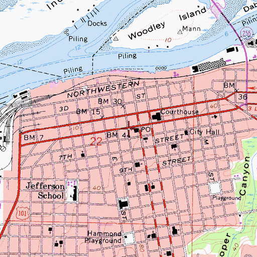 Topographic Map of Eureka, CA