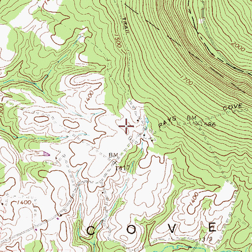 Topographic Map of Hinish Cemetery, PA