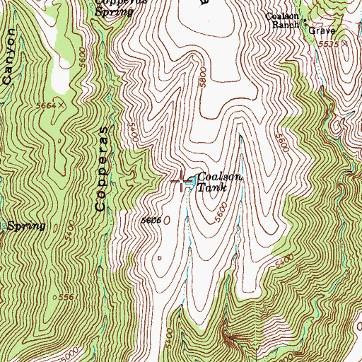 Topographic Map of Coalson Tank, AZ