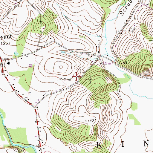 Topographic Map of Mauk Cemetery on Paul Mauk Farm, PA