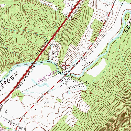 Topographic Map of Mount Olivet Cemetery, PA