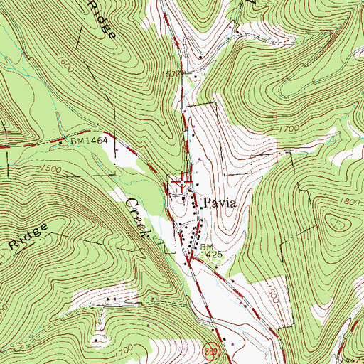 Topographic Map of Mount Zion Cemetery, PA