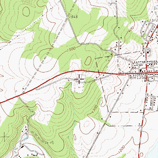 Topographic Map of Schellsburg Cemetery, PA