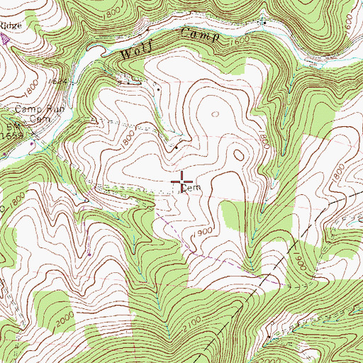 Topographic Map of Shroyer Farm Cemetery, PA