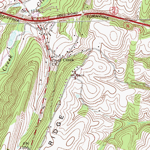Topographic Map of Sparks Family Cemetery, PA