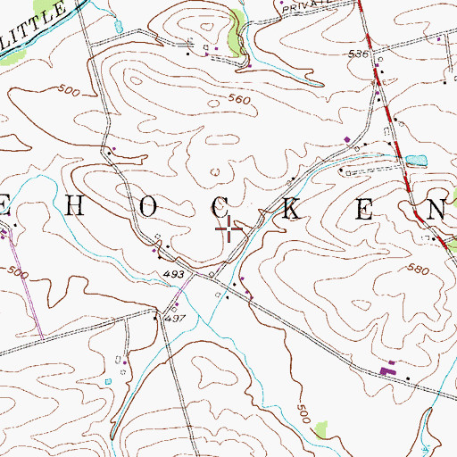 Topographic Map of Livingood Cemetery, PA