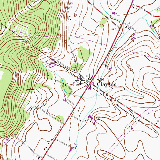 Topographic Map of Bethany Congregational Cemetery, PA